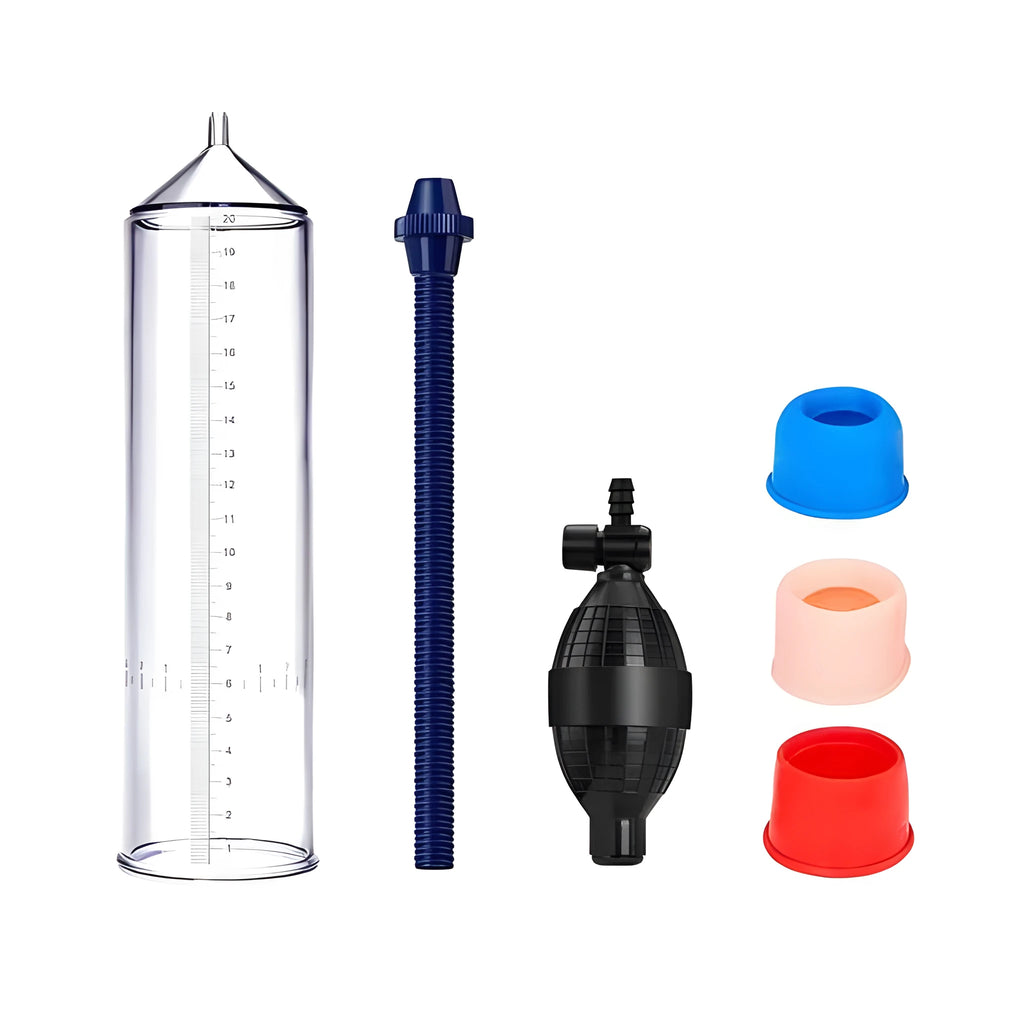 Male minimalist home exercise machine silicone cover accessory with plastic valve exerciser and parts