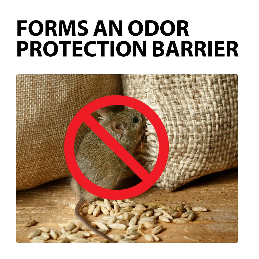 60ml bottle of rat repellent spray with essential oils for home, car and outdoor use.