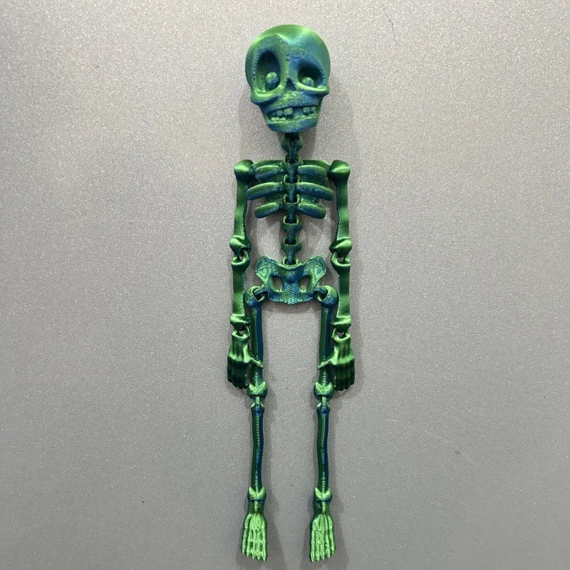 3D printed skull refrigerator magnet in modern art style measuring 18cm high