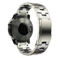 Garmin Fenix Jiaming watch replacement strap in black, silver, or titanium colour with 22mm or 26mm connector