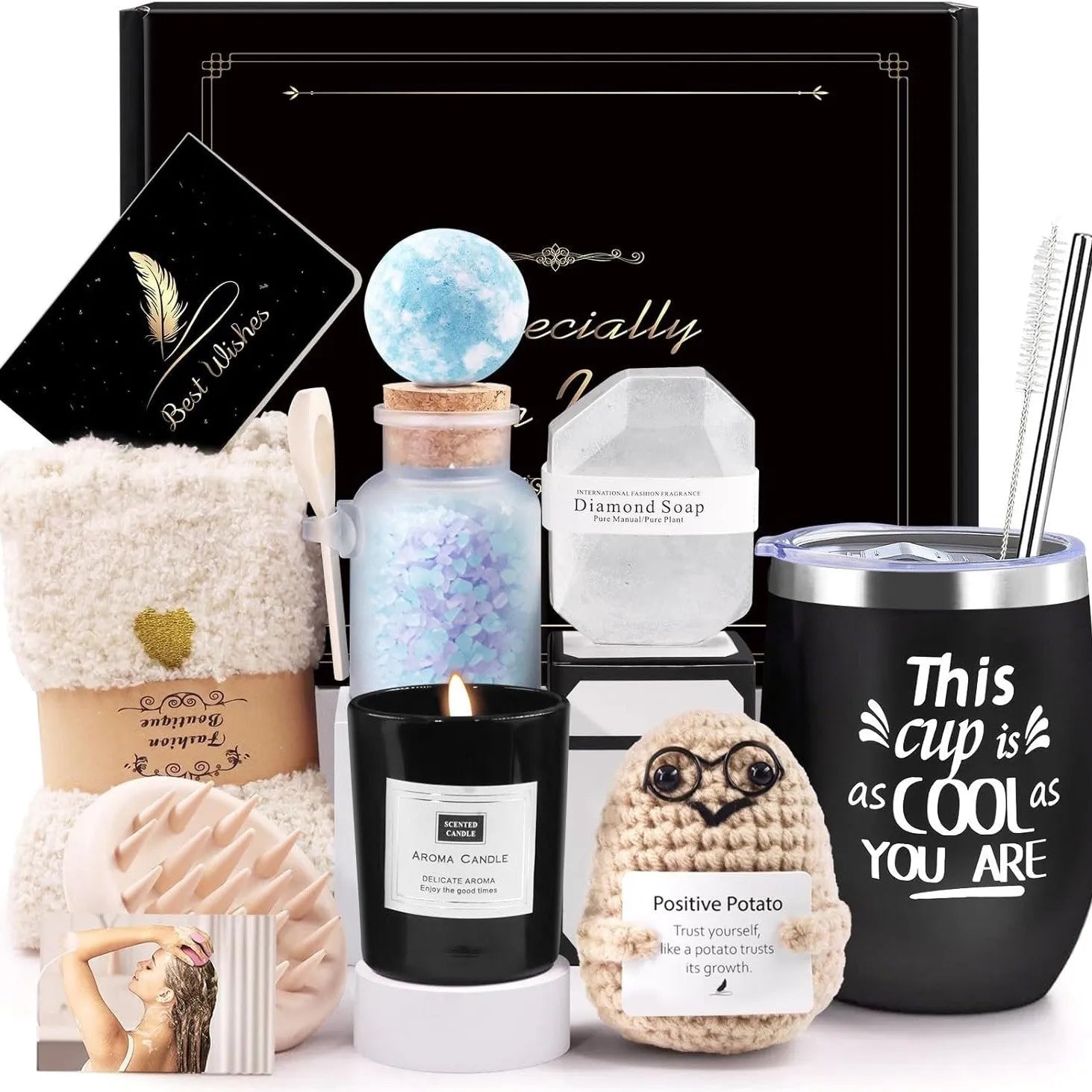 Soy wax aromatherapy candle gift set in modern box with multiple colour options