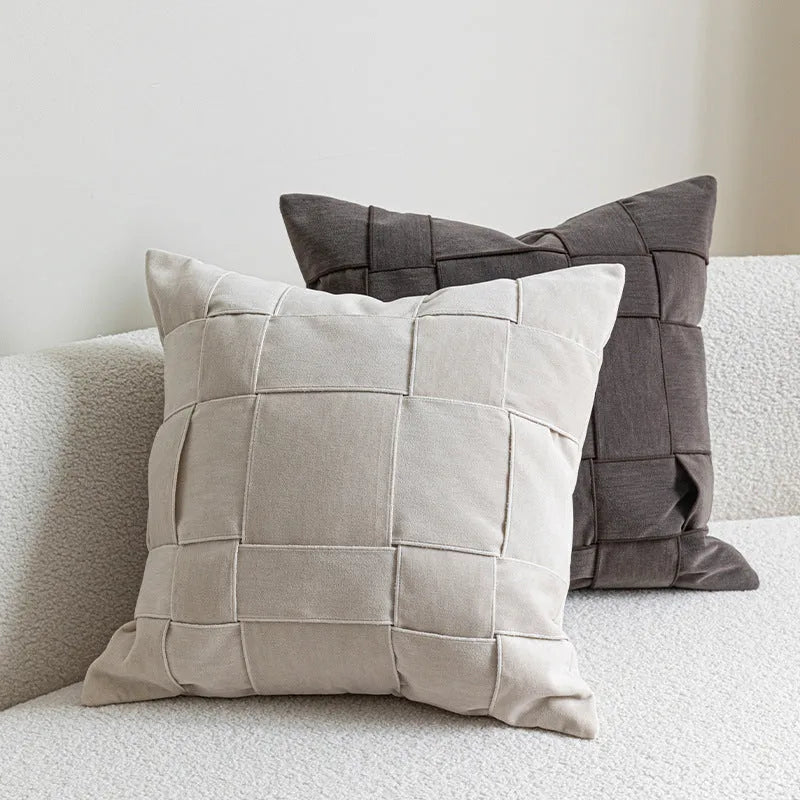 50x50cm chenille woven sofa cushion in choice of seven colours with feather velvet filler