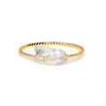 Geometric agate women's ring in original design with eight colour options