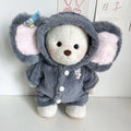 Grey elephant jumpsuit suit for 30cm Lina bear doll plush costume