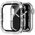 Apple Watch case with double diamond glass peep-proof screen protector in multiple colour options.
