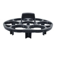 Black plastic egg holder basket measuring 13.8 by 12.6 by 5.7 centimetres