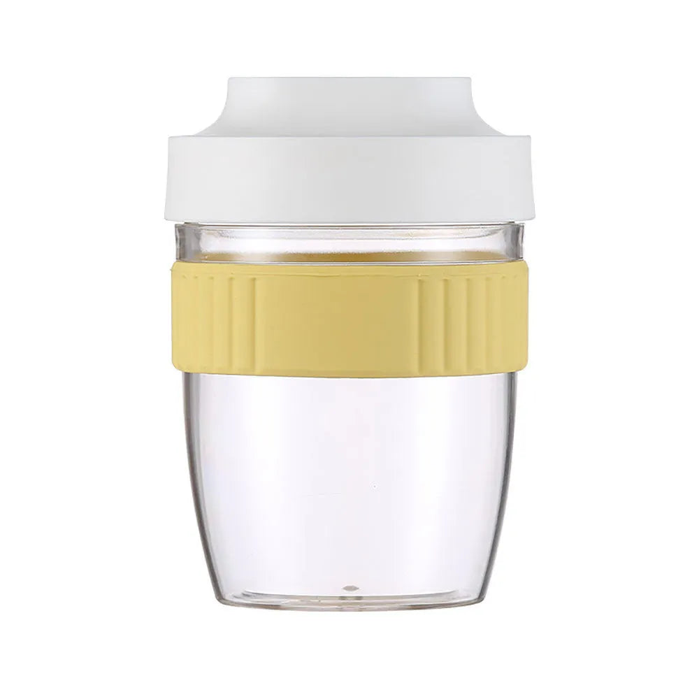 Green PP plastic salad cup with oat lid and spoon showing sealed leak-proof design