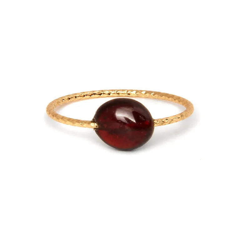 Geometric agate women's ring in original design with eight colour options