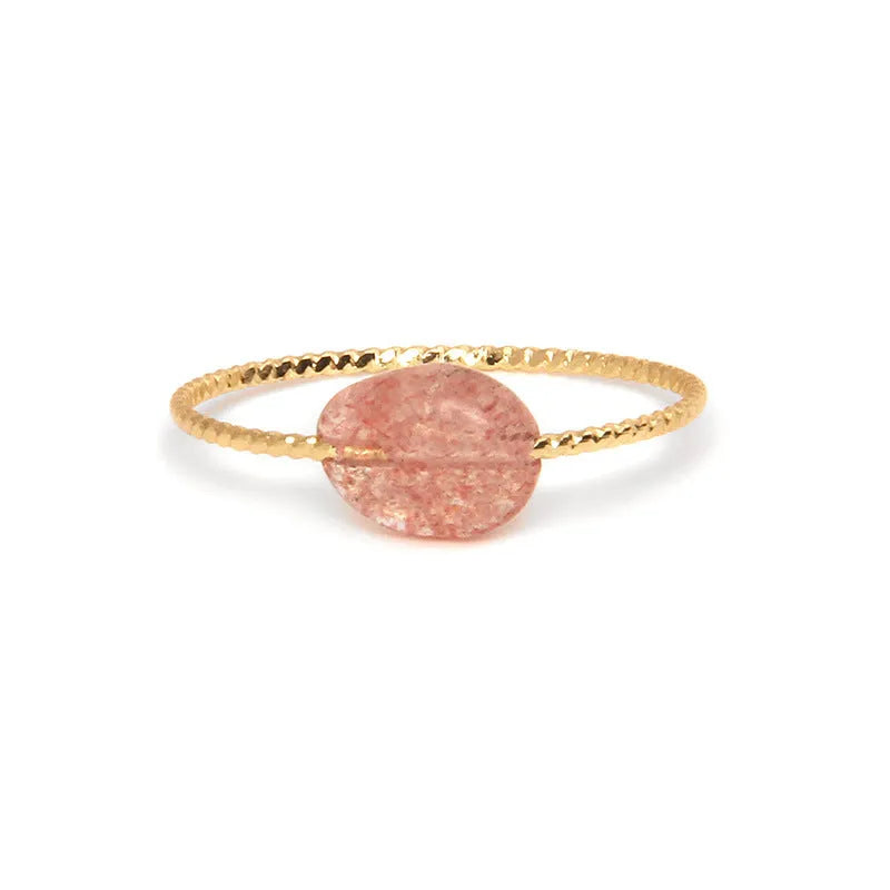 Geometric agate women's ring in original design with eight colour options