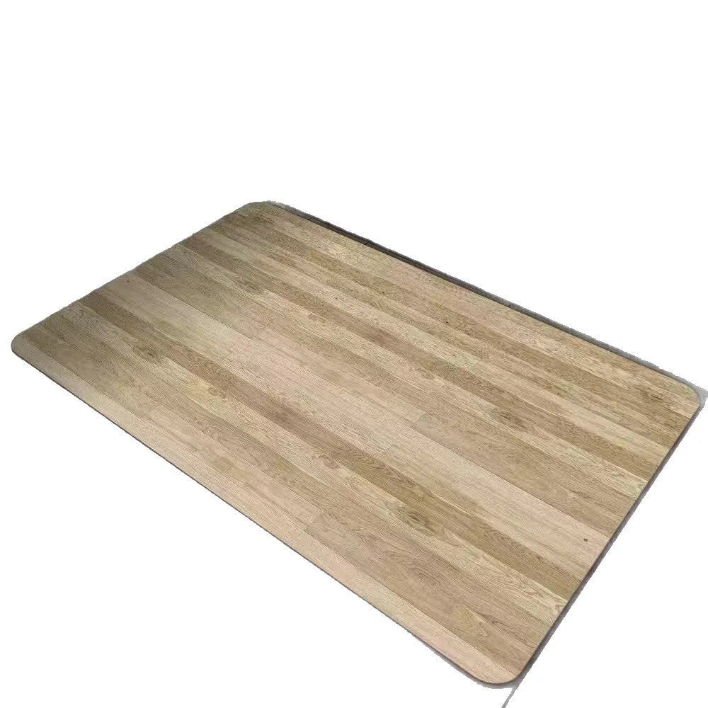 American wood grain pattern diatom mud washroom door mat with geometric design and non-slip surface