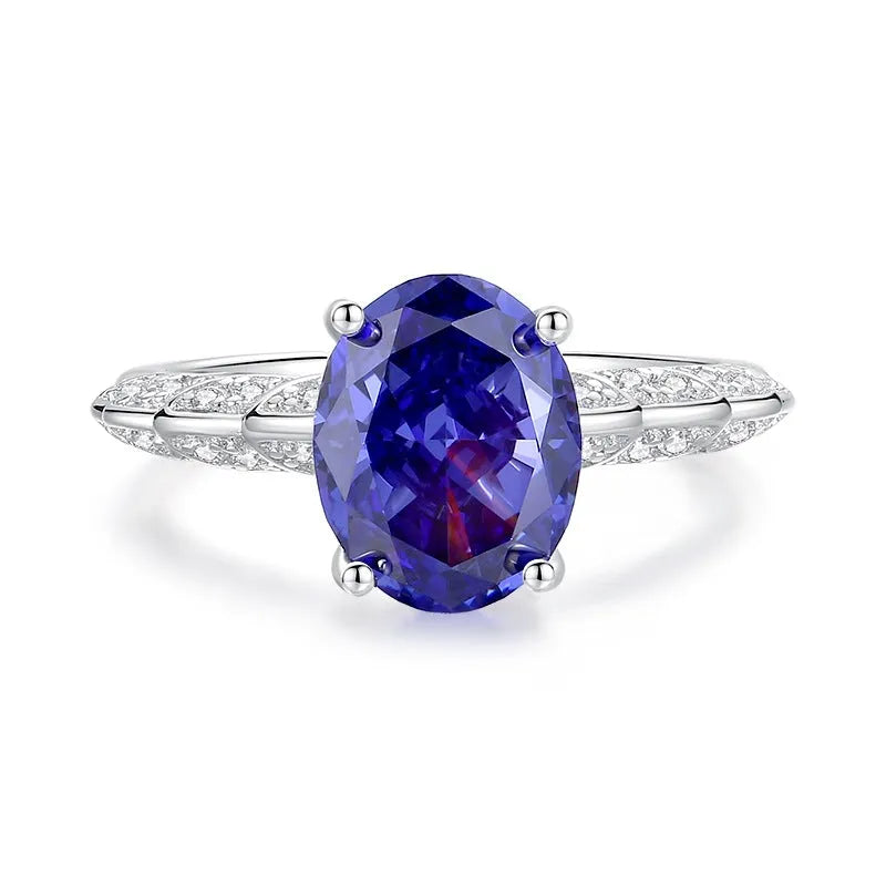 925 Sterling Silver heart ring with Ice Flower cut Tan Sang colour zircon stone.