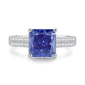 925 Sterling Silver heart ring with Ice Flower cut Tan Sang colour zircon stone.