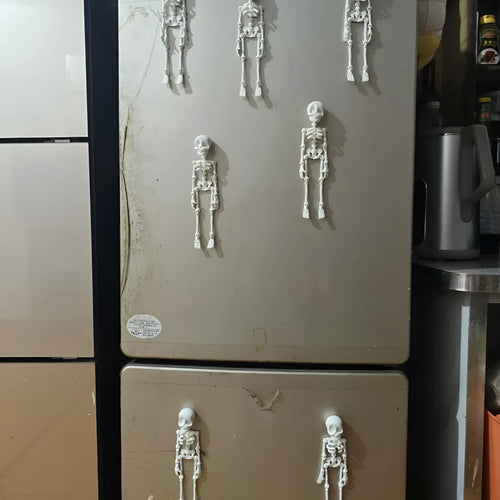 3D printed skull refrigerator magnet in modern art style measuring 18cm high