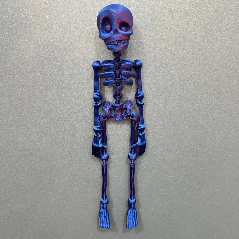 3D printed skull refrigerator magnet in modern art style measuring 18cm high