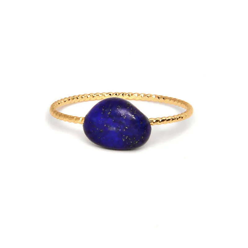 Geometric agate women's ring in original design with eight colour options
