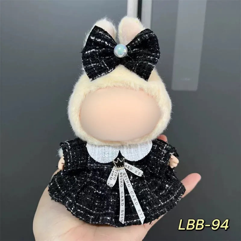 LBB series plastic doll costume for 17 cm vinyl figurines on a display model