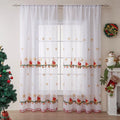 Christmas snowflake embroidery curtain in American style with semi-sunshade functionality