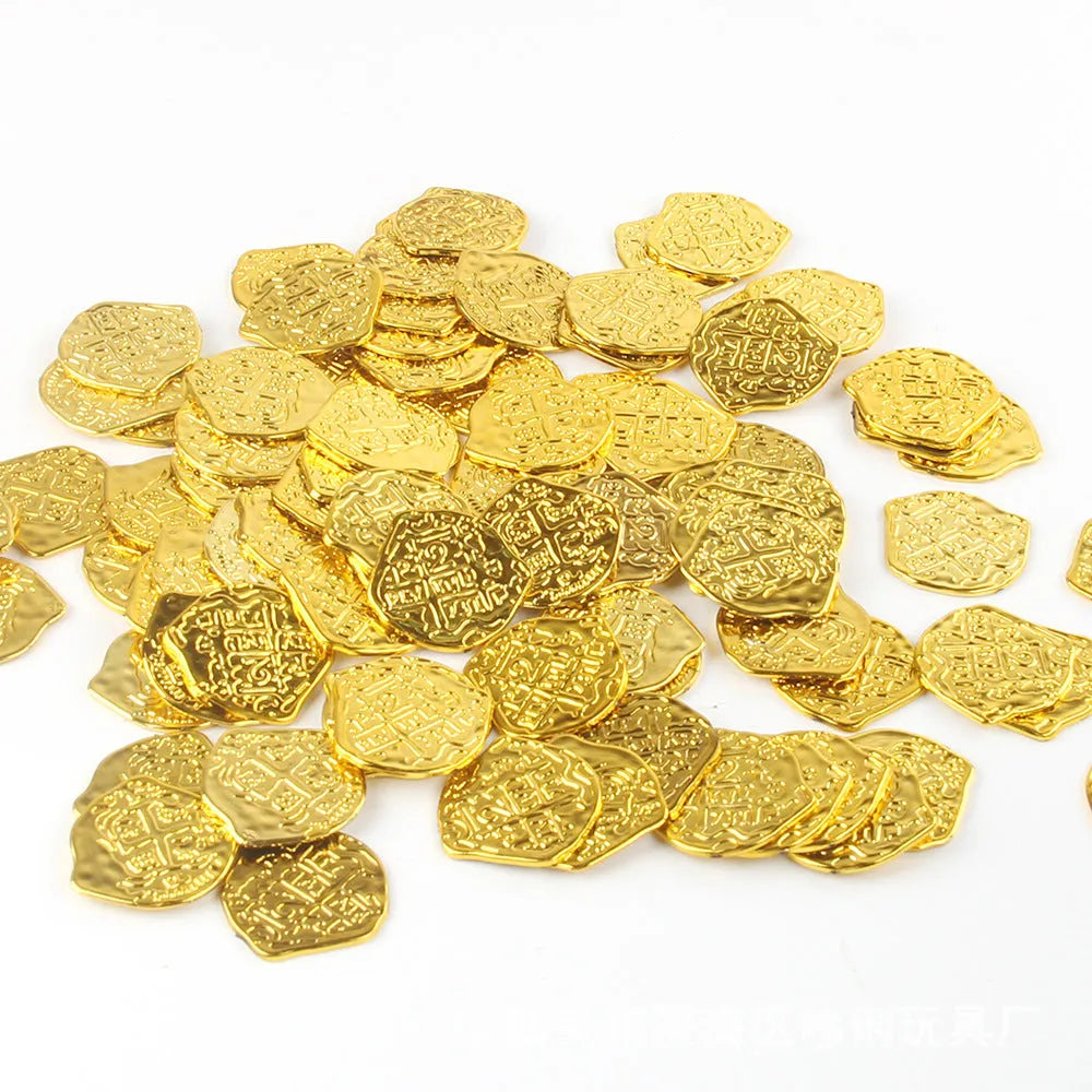 Doli Roman pirate treasure coins pack of 100 with electroplated gold bronze silver finish