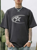 Men's pure cotton short sleeve t-shirt in Japanese retro style available in multiple colours and sizes