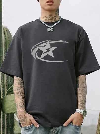 Men's pure cotton short sleeve t-shirt in Japanese retro style available in multiple colours and sizes