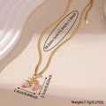 Strawberry-shaped pendant necklace in stainless steel with white or red colour options