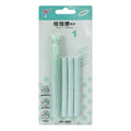 Push-type automatic children's eraser in blue, green, pink or purple, measuring 12 by 8 centimetres