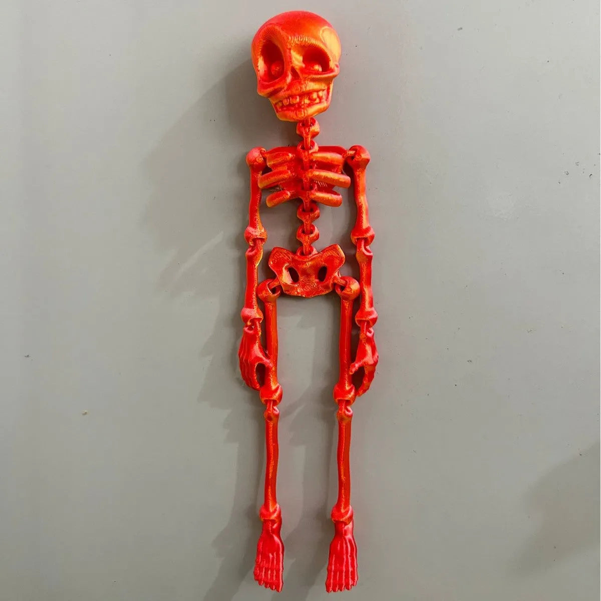 3D printed skull refrigerator magnet in modern art style measuring 18cm high
