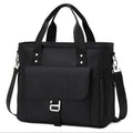 Portable cube-shaped thermal picnic bag with a removable shoulder strap and side pocket.
