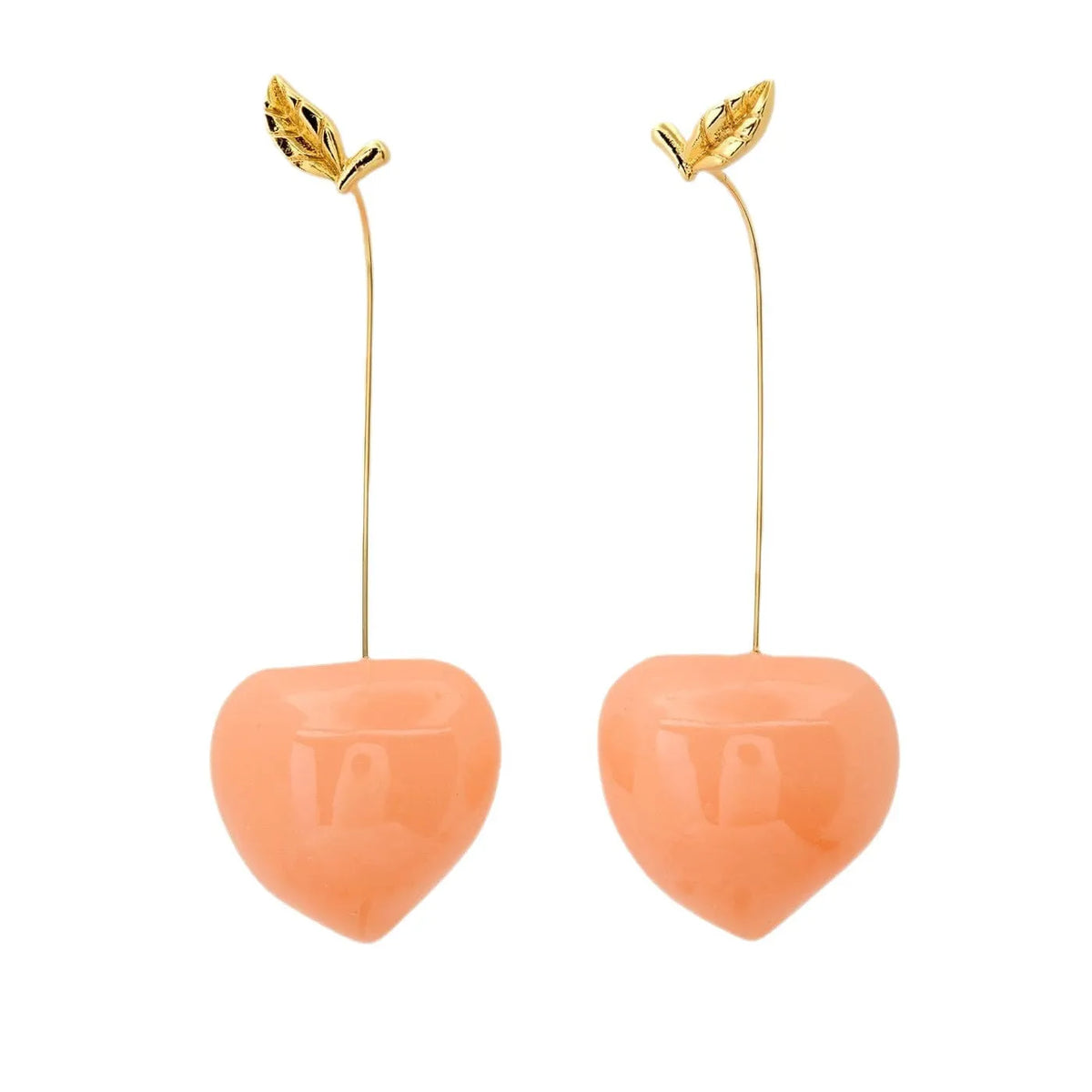 Gold plated fruit and vegetable design earrings in carrot, orange, blueberry, chilli, lemon, olive and peach options