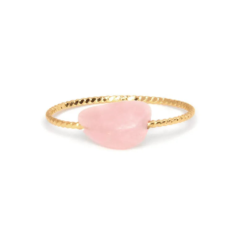 Geometric agate women's ring in original design with eight colour options