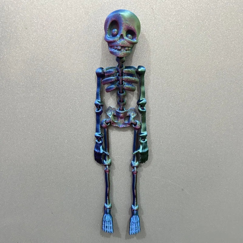 3D printed skull refrigerator magnet in modern art style measuring 18cm high