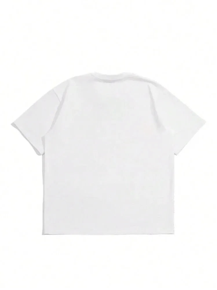 Men's pure cotton short sleeve t-shirt in Japanese retro style available in multiple colours and sizes