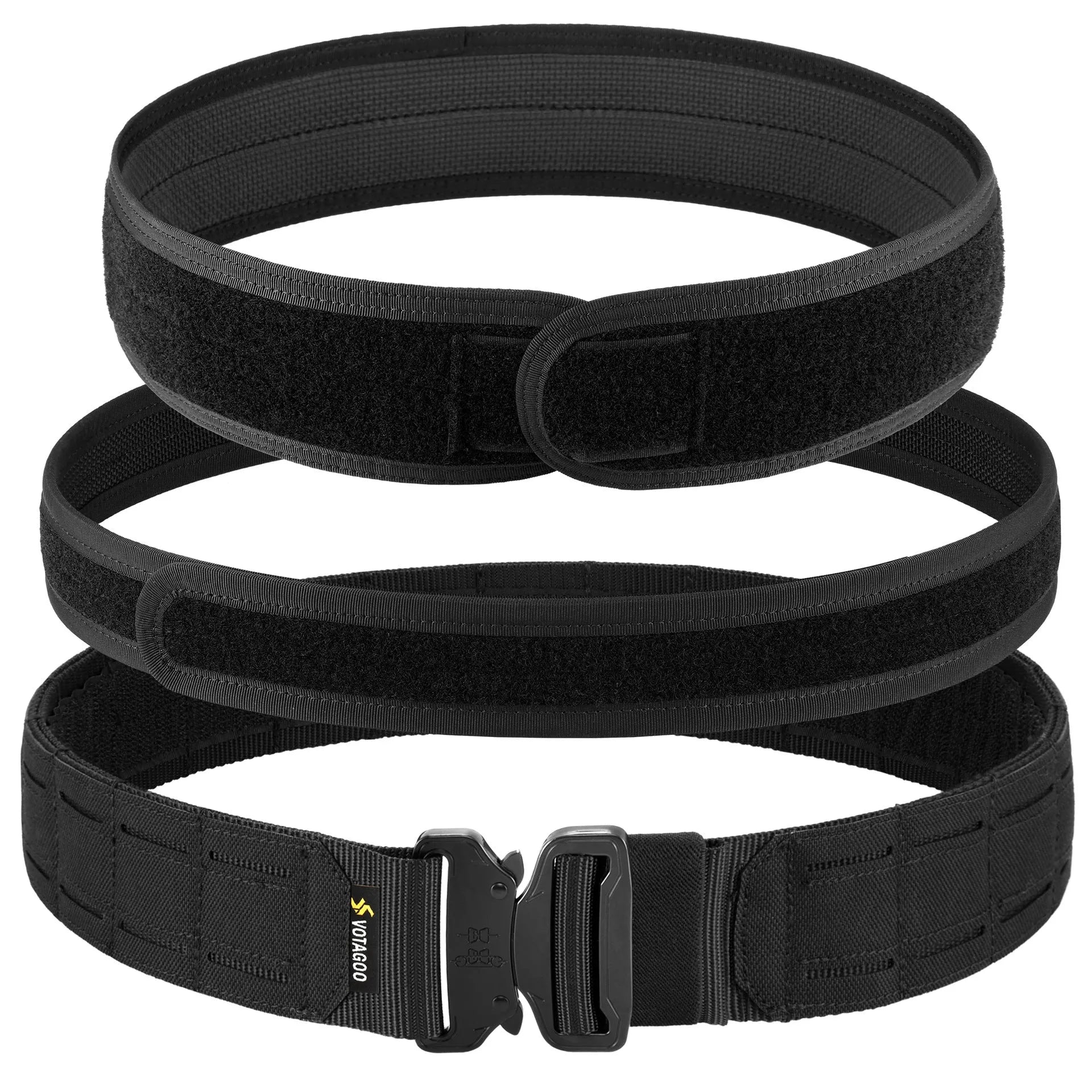 VOTAGOO 2-inch wide laser cut tactical belt with quick-release alloy buckle in CP camouflage colour