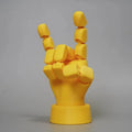 Yellow movable joint hand prop ornament with articulated fingers and American style decoration