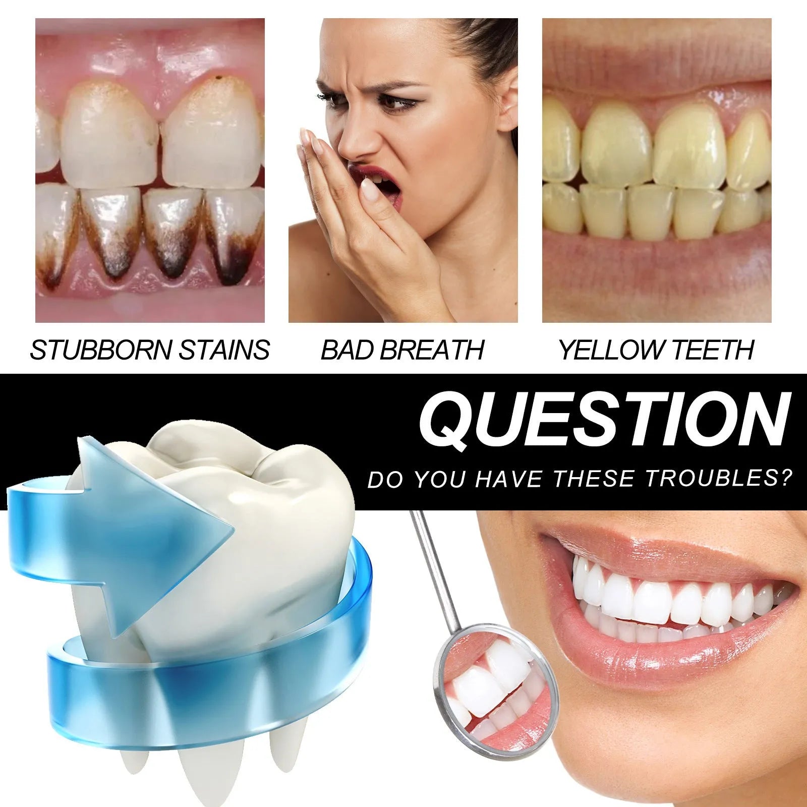 Bamboo charcoal bright white stain removing toothpaste in 30ml tube for teeth whitening