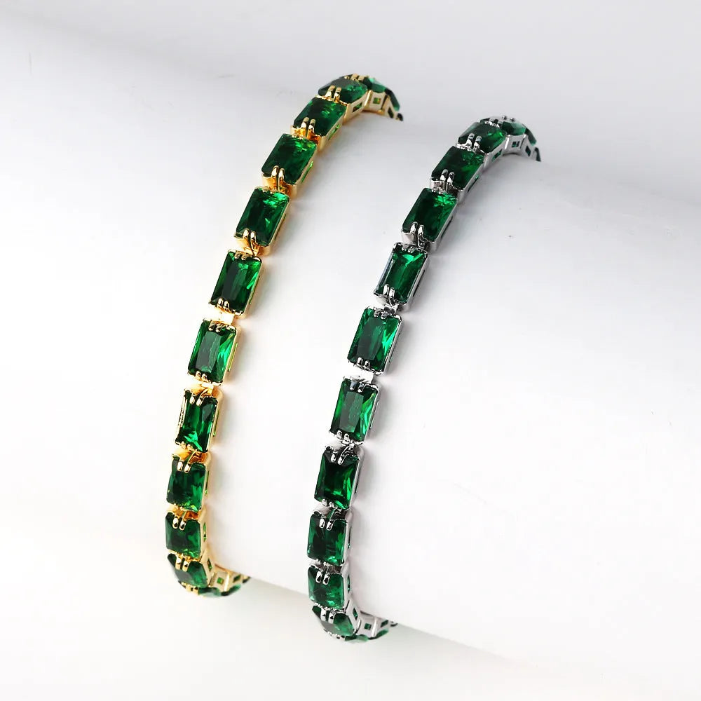 Women's zircon bracelet with adjustable alloy design and electroplated gold or platinum finish