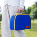 Textured cloth insulated lunch box bag in bento handbag design with heat preservation function