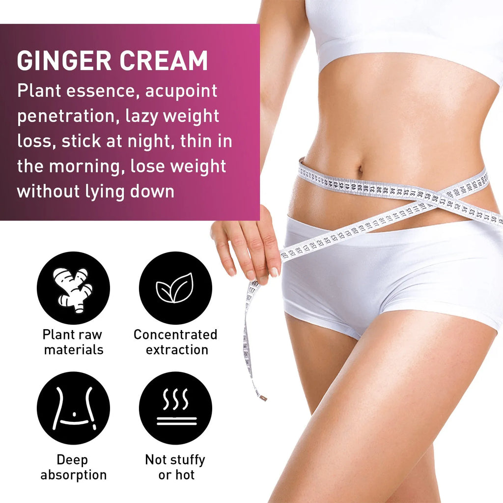 15g tube of ginger body thigh slimming shaping tightening cream with olive oil and hyaluronic acid