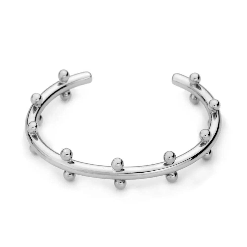 Stainless steel C-shaped beads with rivet texture in gold, steel, and steel gold colours for jewellery making.