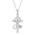 Copper stethoscope pendant necklace with electroplated finish on cross chain