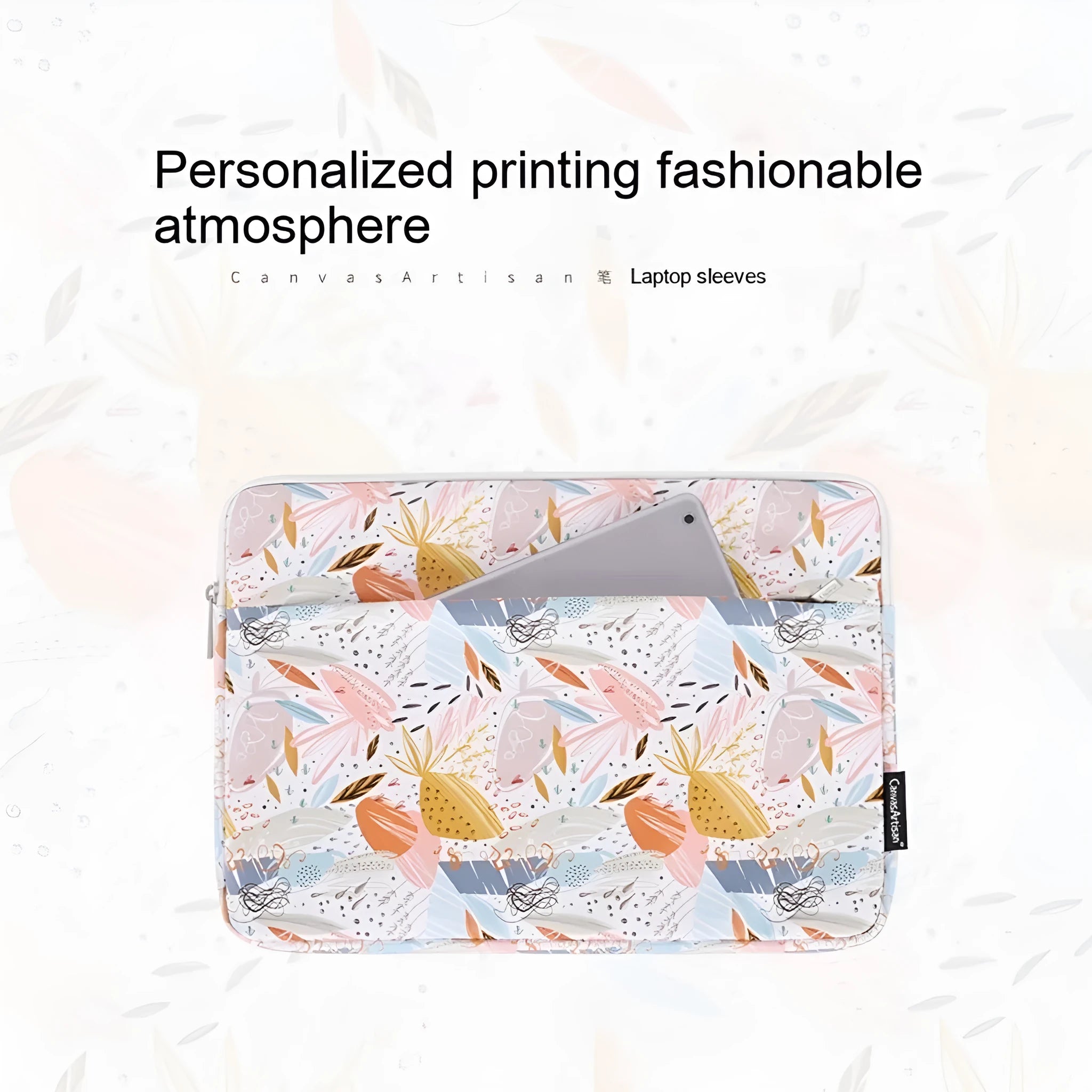 White waterproof 14 inch laptop sleeve inner bag made from PU leather