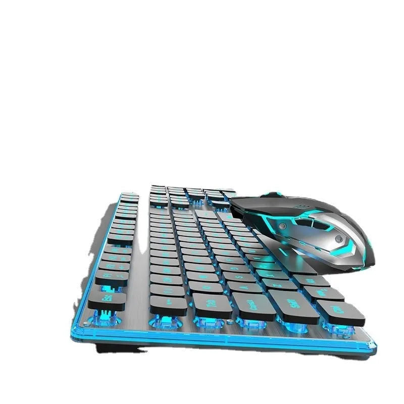 Wireless Bluetooth keyboard with mute button in compact 440mm design