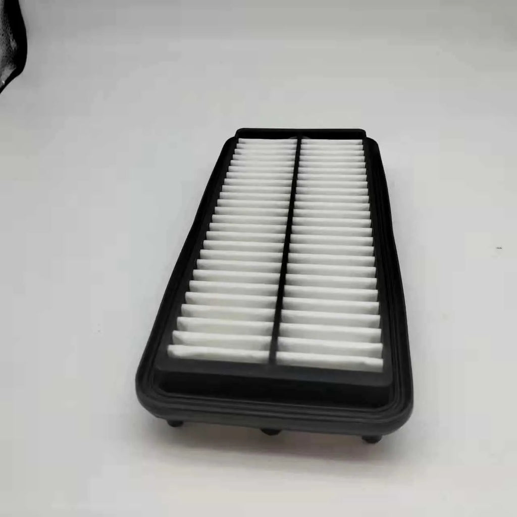 Modern car air filter replacement with dimensions 256mm by 113mm by 40mm, black filter element