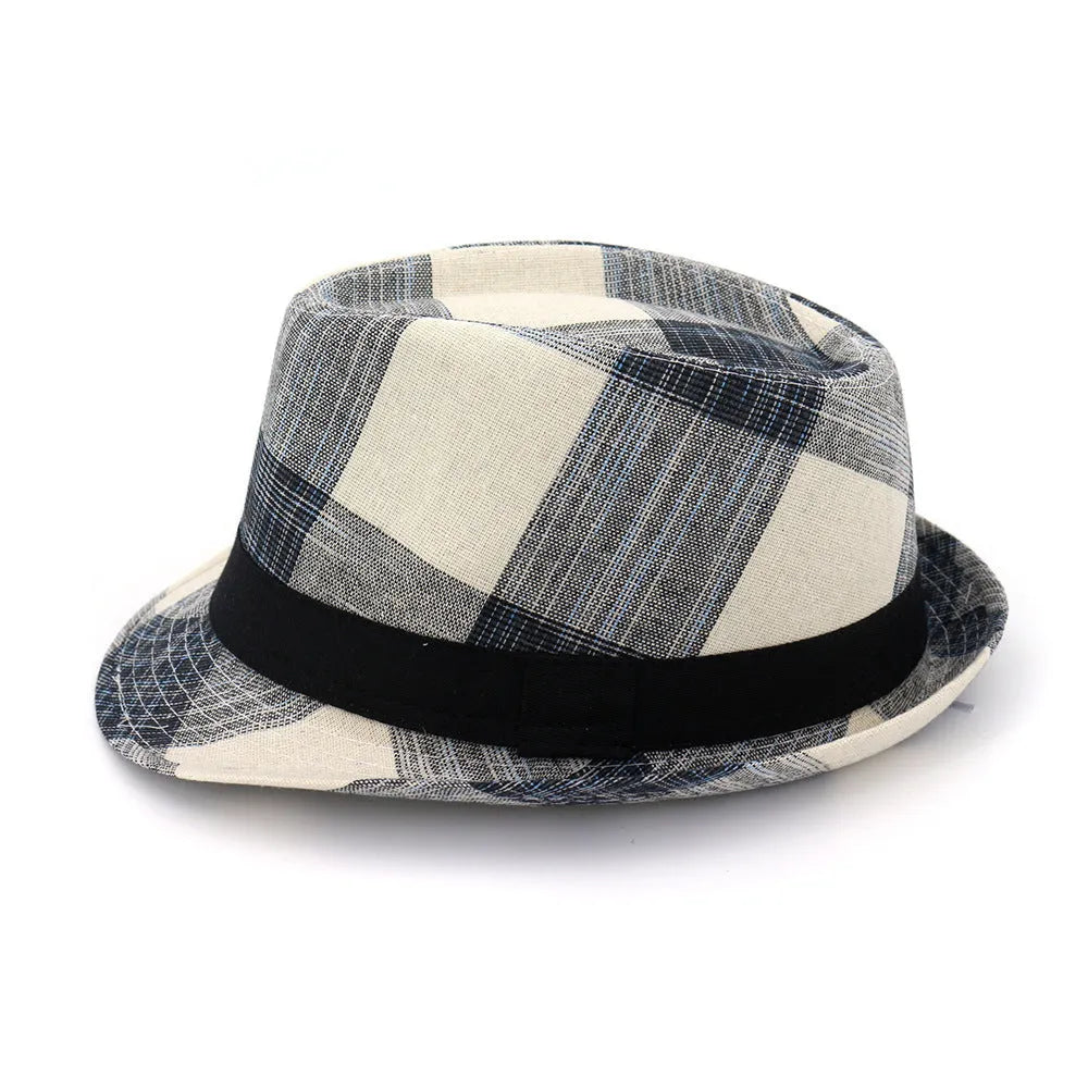 Bell crown polyester sun hat with 4.5cm brim in black or blue colour
