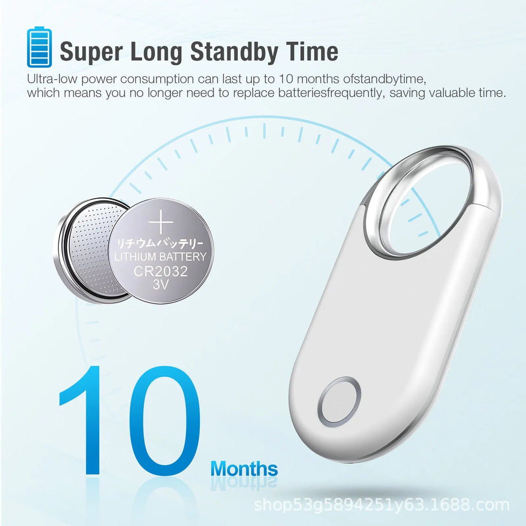 Small black and white GPS anti-loss tracker device with USB charging port.