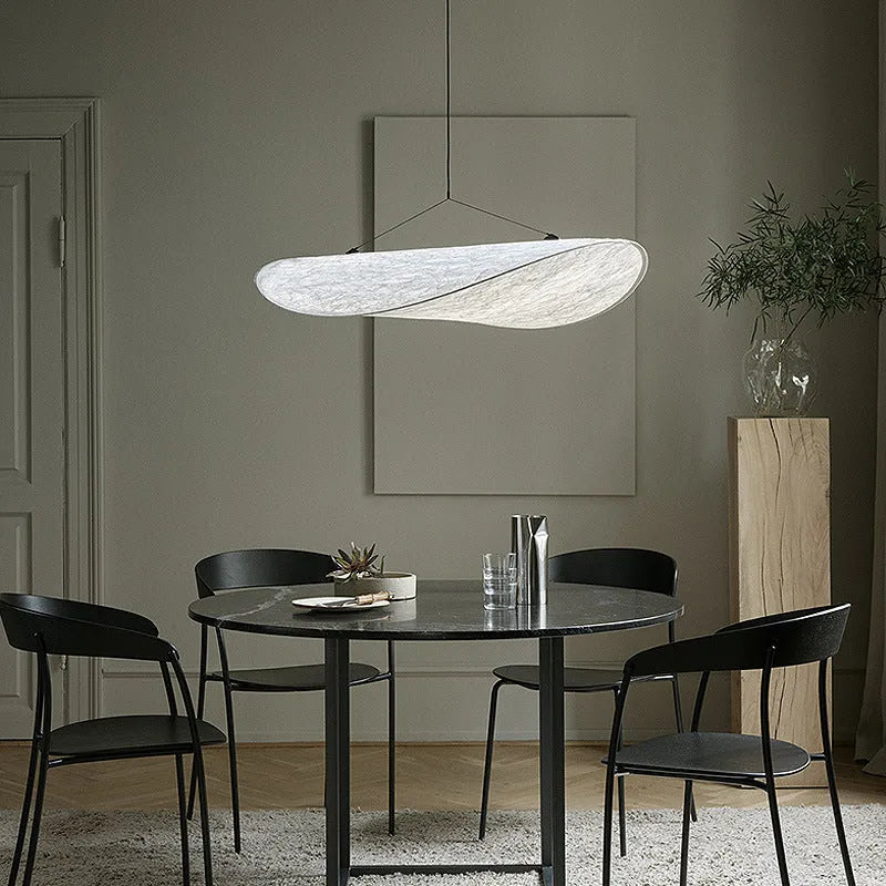 Art silk bedroom chandelier light fitting in one of four diameter sizes with soft fabric shade