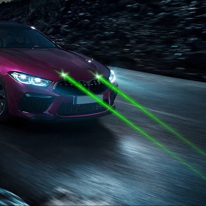 Car strobe light with remote control for vehicle visibility in poor weather