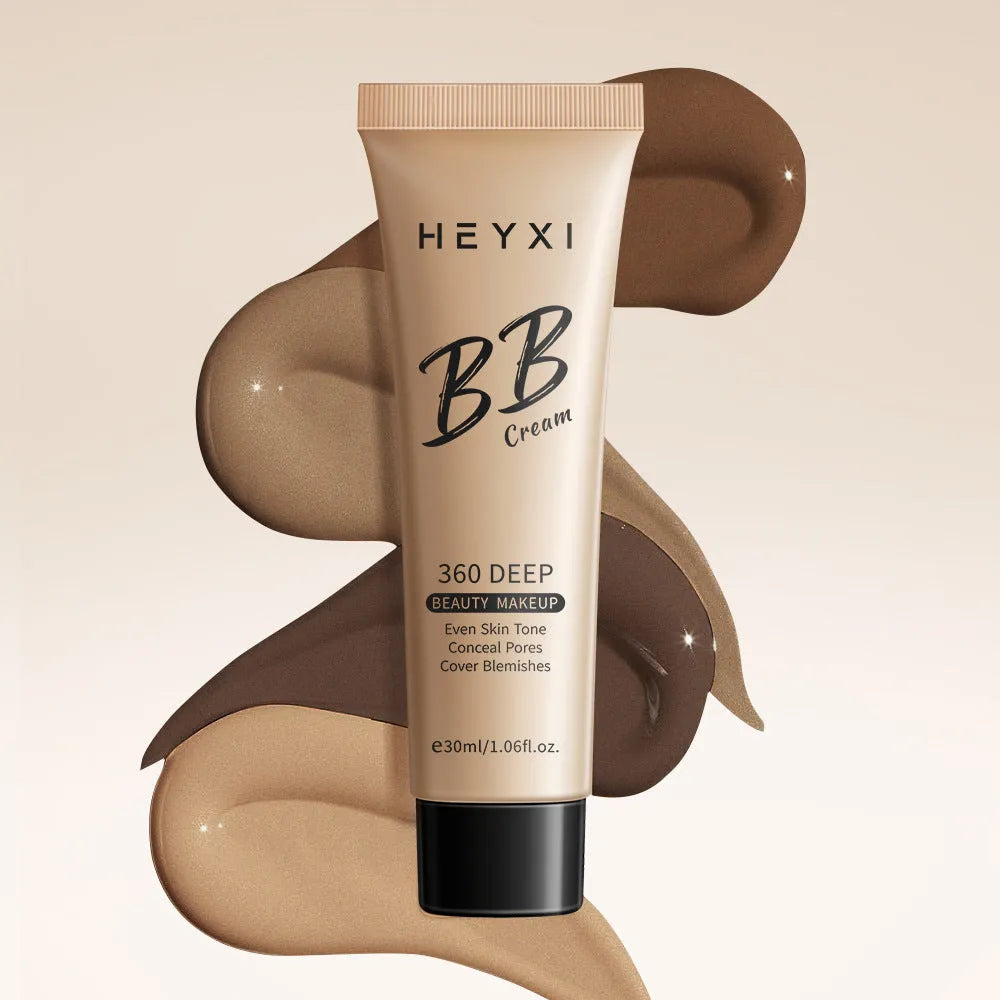 Waterproof BB cream with SPF protection in four shade options 01, 02, 03, 04