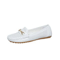 Women's plus size flat casual shoes in white, black, or khaki artificial PU.