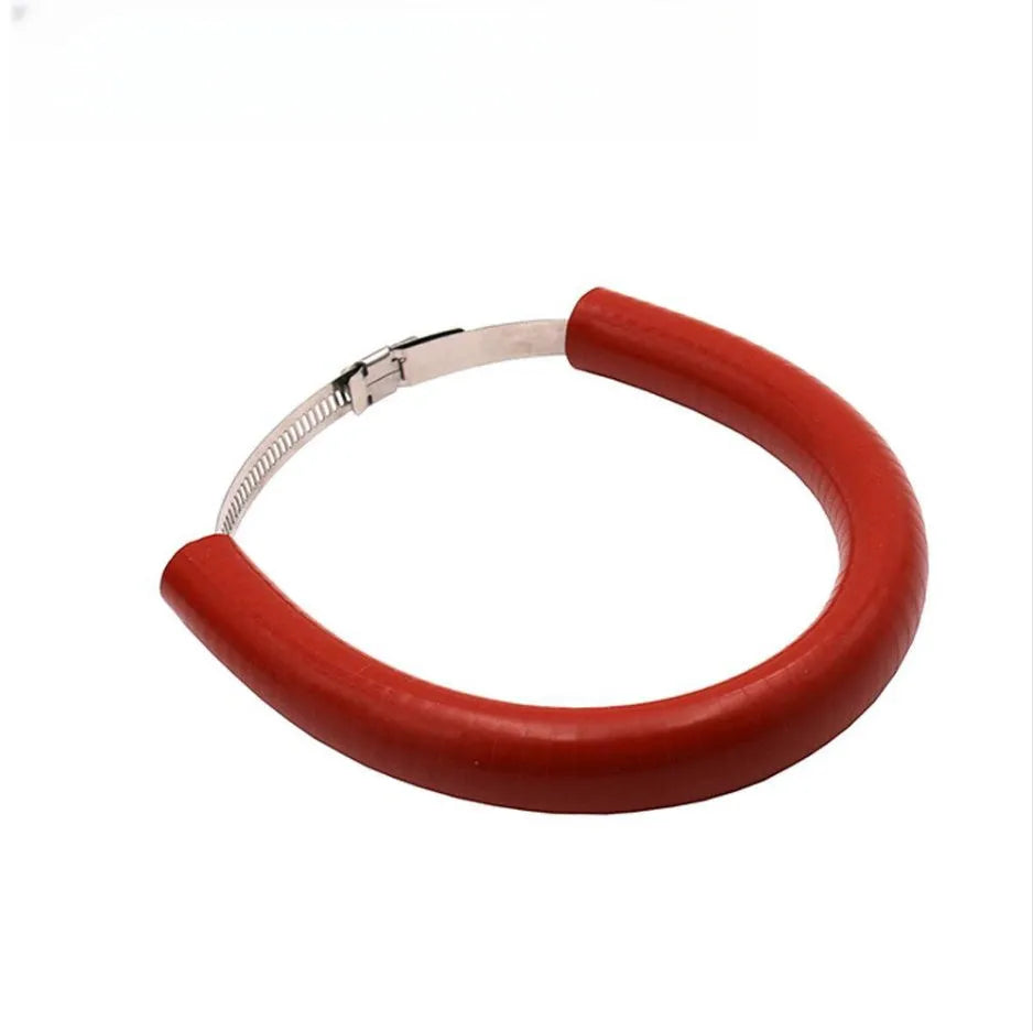 Universal motorcycle exhaust pipe anti-drop wring gasket in black, blue, and orange colour options.